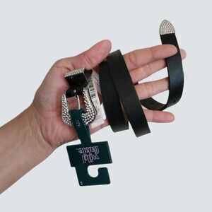 Bedazzled black belt NWT women's size small